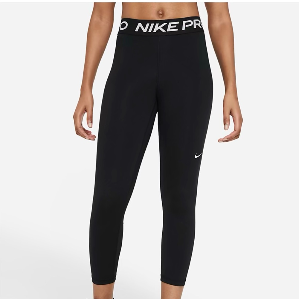NWT Nike Pro Black Leggings Mesh Panel XXS
